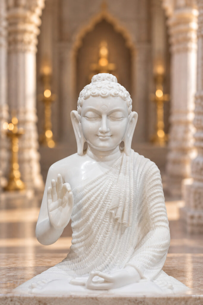 White Marble Buddha — Blessing Pose