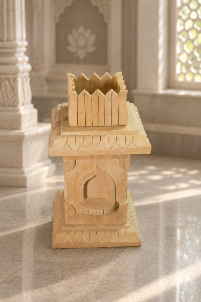 Carved Stone Tulsi Stand